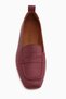 Novin Genuine Leather Burgundy Blunt Toe Women's Ballerinas - 3