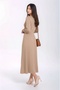Women's Long Sleeve Crew Neck Asymmetrical Hem Knitwear Sporty Stylish Dress - 4