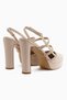 Milea Beige Staple Detailed Women's Platform Heeled Shoes - 5