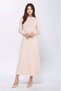 Women's Long Sleeve Crew Neck Asymmetrical Hem Knitwear Sporty Stylish Dress - 3