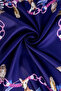 Purple Silky Rayon Scarf with Animal Figures 70X70 Square - 2