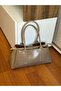 Faux Leather Three-Compartment Women's Hand and Shoulder Bag - 2