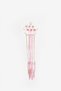 Set of 6 Girls' Snap Clips with Pink Braided Hair