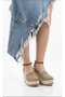 Mink Filled Heel Knitted Sandals_6322 - 3