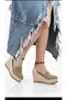 Mink Filled Heel Knitted Sandals_6322 - 2