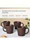 Earth Friendly Majestic Cup | Made with Rice Husk | Microwave Safe | 375 ml | Set of 4