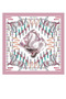 Women's Turquoise Silky Rayon Scarf with Horse Figure 70X70 cm Square - 3