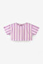 Lilac Striped Girls' Crop Skirt Double Set - Cora - 6
