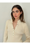 Thin Studded Knitwear Sweater Women's Beige - 2