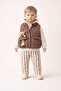 Baby Boy 3-Piece Set 9-24 Months Inflatable Vest 100% Cotton Sweatshirt Gabardine Pants