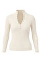 Thin Studded Knitwear Sweater Women's Beige