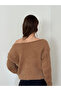 Soft Fuzzy Cozy Knitwear Sweater Women's Camel - 3