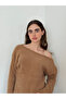 Soft Fuzzy Cozy Knitwear Sweater Women's Camel