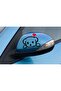 Side Mirror Sticker with Red Heart 13.5X11 - 2 Pieces - Right and Left Set - Vehicle Sticker - 2