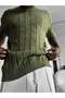 Vintage Look Crew Neck Knitwear Relaxed Fit Acid Wash Knitted T-Shirt - 4