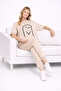 Lover Couple T-Shirt Oversize Unisex Matching Couple Minimal Drawing Design Couple Beige - 2