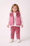 Baby Girl 3-Piece Set 9-24 Months Inflatable Vest 100% Cotton Sweatshirt Velvet Pants