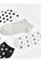Ecru Polka Dot Women's Booties Socks 5-Pack - 2