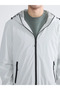 Gray Standard Mold Hooded Men's Raincoat - 7