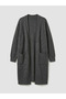 Gray Shawl Collar Women's Knitwear Cardigan - 2