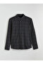 Gray Regular Fit Plaid Men's Shirt - 2