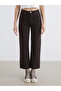 Brown Slim Fit Women's Jean Trousers