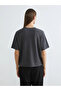 Anthracite Crew Neck Oversized Women's T-Shirt - 2