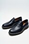 100% Genuine Leather Navy Blue Daily Comfortable Loafer Men's Shoes Luass28Al0048