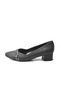 04500 Stoned Short Thick Heeled Women's Evening Dress Shoes