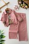 My Little One's Cicileri Daisy Printed Stone Detailed 3-Piece Girls' Set - Dusty Rose