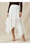 Midi Asymmetrical Skirt with Ruffles