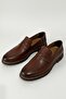 100% Genuine Leather Brown Casual Comfortable Loafer Men's Shoes LUASS28AL0048