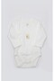 100% Organic Cotton Double Breasted Bodysuit Long Sleeve Newborn / so Bear Girl Boy Unisex Baby