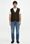 Classic V-Neck Knitwear Vest - Brown - Sand