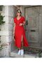 Women's Short Sleeve V-Neck Maxi Length Dress 124 Cm - 7