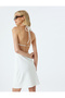 Mini Halter Neck Dress with Low Back Straps - 2