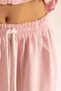 Tyon Stripe Detail Pink Hooded Crop Tracksuit Set - 7