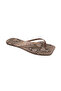 Women's Square Toe Flip-Flops with Rose Snake Pattern, Stylish Daily Slippers