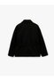 Long Sleeve Buttoned Pocketed Double Breasted Belted Short Cashmere Coat - 5
