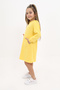 Girl's Printed Oversized Hooded Pocket Long Sleeve Dress - - 2