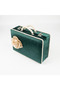 Velvet Chest Dowry Box Quran Box (Green, Hollow Box)