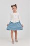Girl's Printed Relax Fit Crew Neck Long Sleeve Dress - Color Block - 2