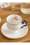 Lcw Home Mixed Blue Printed Porcelain Coffee Cup Set for 2 People 90 ml - 3