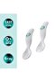 Ergonomic Feeding Spoon and Fork Set White & Owl, 6 Months+ Double - 2