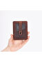 Genuine Leather Slim Card Holder – Slim Business Card Holder with Snap Closure and Money Compartment, Minimalist Design - 4