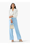 Cropped Viscose Single Breasted Blazer with Flap Pockets - 3