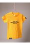 Children's T-Shirt with Writing and Yellow Print – "I Owe All My Intelligence to Anchovies and Popcorn" (1 Piece) - 2