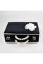 Velvet Chest Dowry Box Quran Box (Black, Hollow Box) - 2