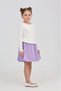 Girl's Printed Relax Fit Crew Neck Long Sleeve Dress - Color Block - 4