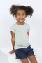 Baby Girl Printed Crew Neck Short Sleeve T-Shirt - 5
